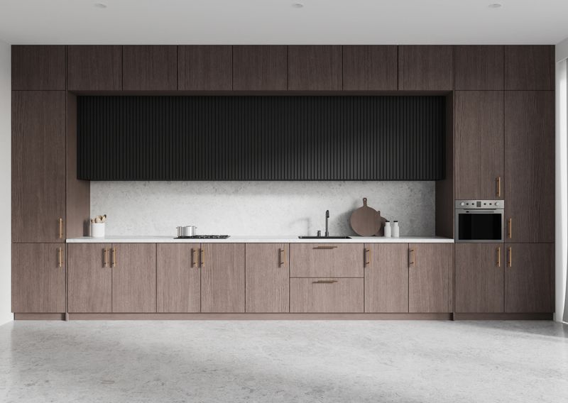 Luxurious kitchen with sleek cabinetry and integrated appliances