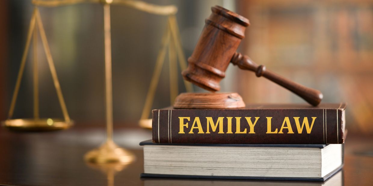 Family law book on attorney’s desk