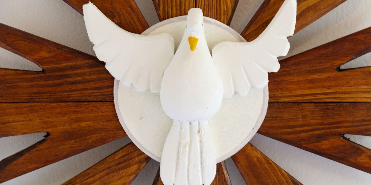 Faithful unity with dove and cross logo.
