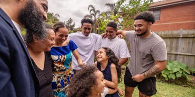 Community sharing moments.