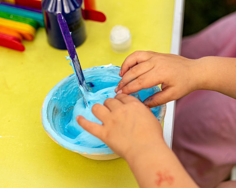 making slime at a children's party, Slime - the fun, stretchy and colorful slime that brings so much joy to children, birthday parties