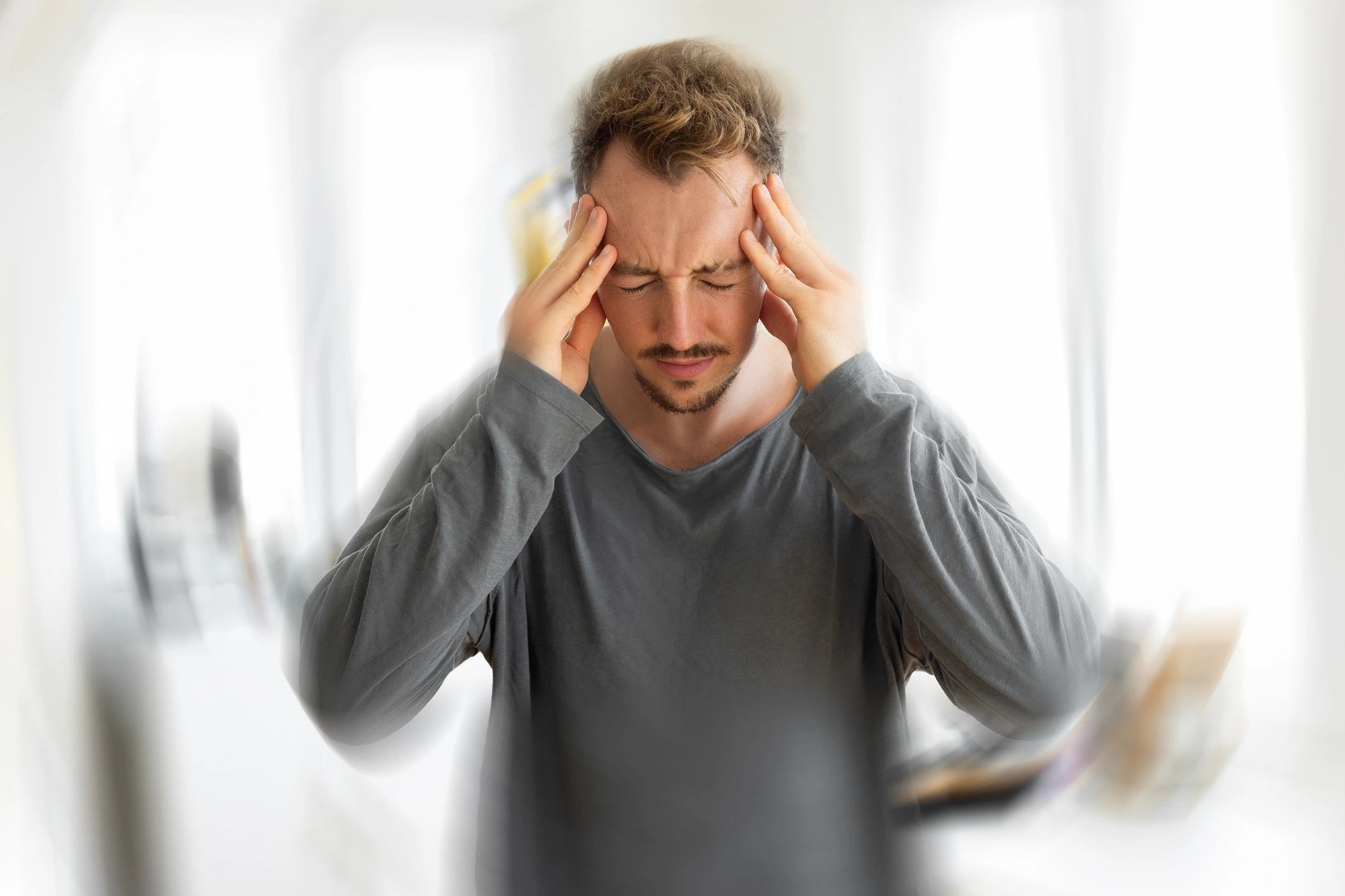 Stressed out man