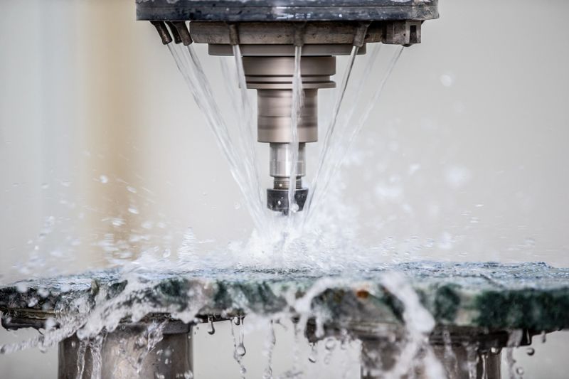 Stone shaping using high pressure water jet