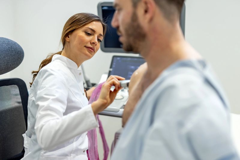 Medical professional performing a specimen collection