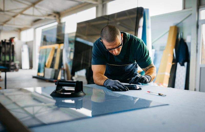 Young handsome craftsperson in a warehouse