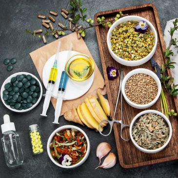 All herbal products kept together