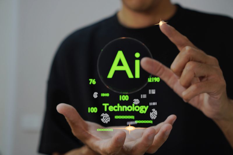 User Interface Ai programmer AR computing inspector screen Applications Control screen Virtual Reality Control new technology service programer programming ai chat bot innovation new technology..