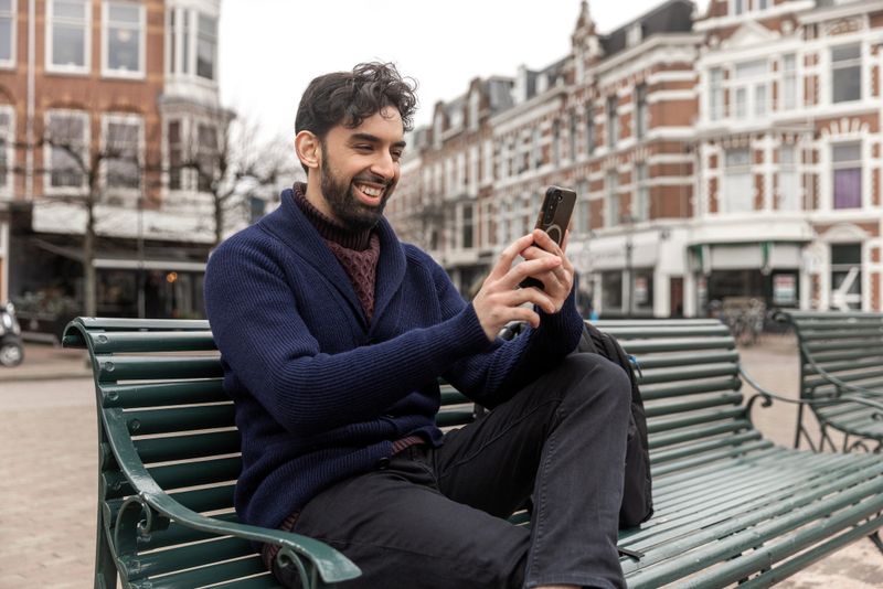 Pakistani businessman on his way to work in the Netherlands