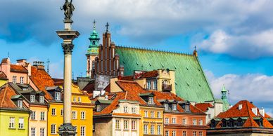 Old building in Warsaw Poland