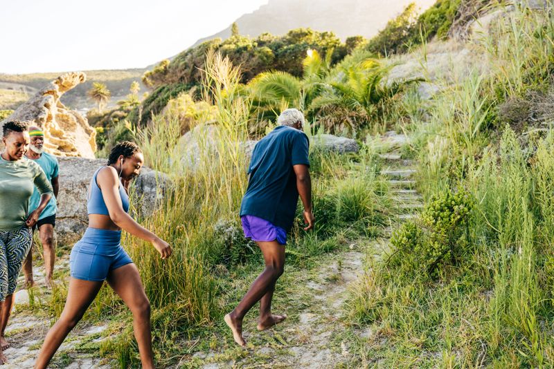 Mindfulness Activities to Feel Grounded Anytime, Anywhere. Fitness group on the beach