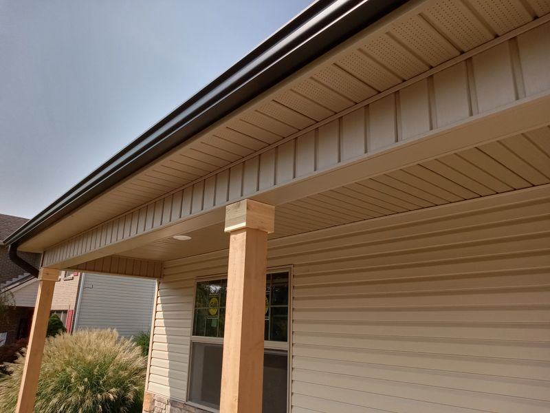Vinyl siding and gutters
