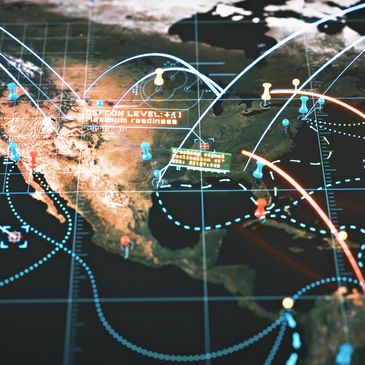 Global network with map