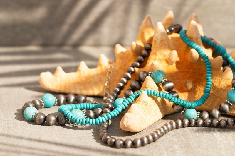 Handmade jewelry on starfish