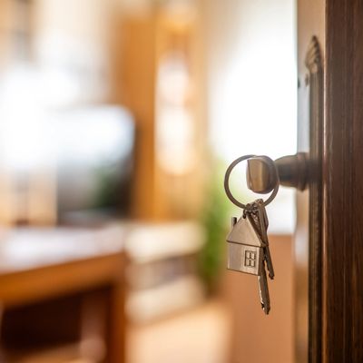 Entrance to a room with a key