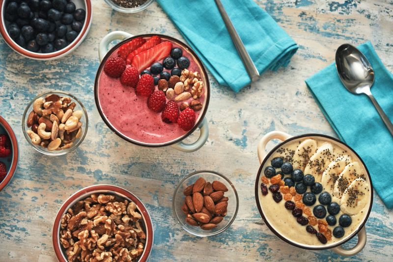 Trending Foods - Superfoods: Superfood Smoothie Bowl with Banana and Berries Variation