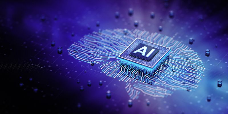 AI Chip technology concept. 3D render