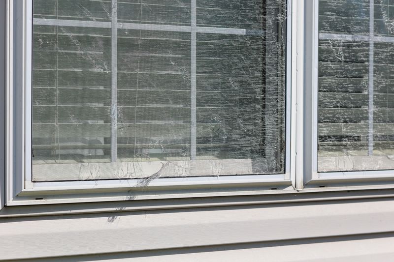 Broken Window Screen From Hailstorm