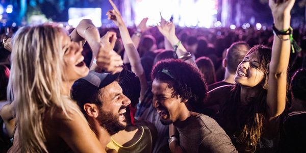 People enjoying a concert