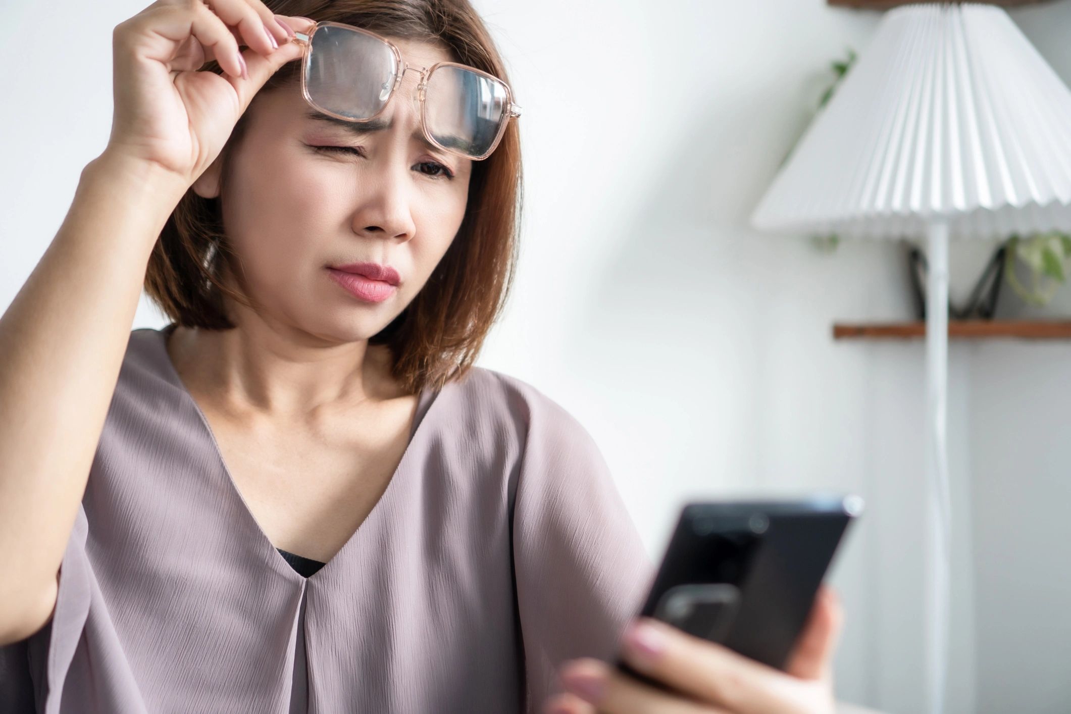 Lady with Presbyopia