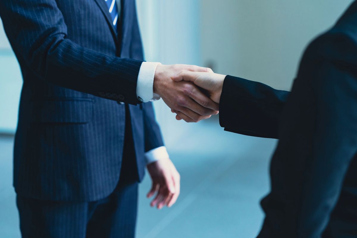 Business professionals collaborating