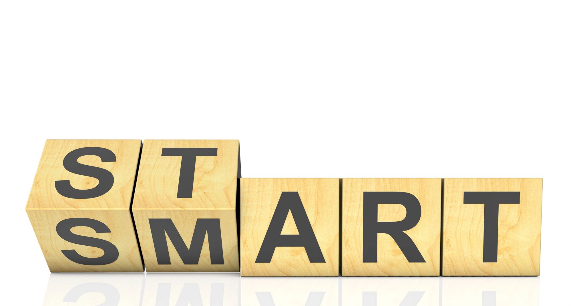 Blocks spelling out start smart