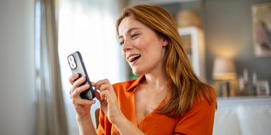Woman using mobile phone