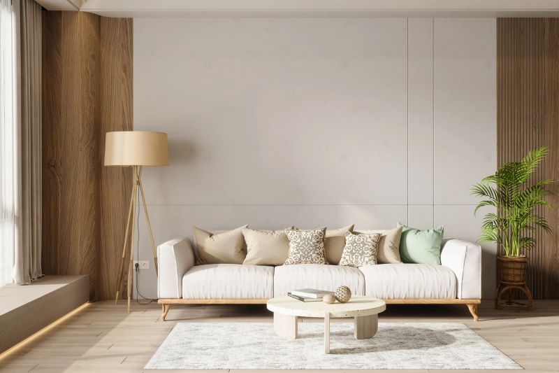 Luxurious living room with modern furniture and elegant lighting