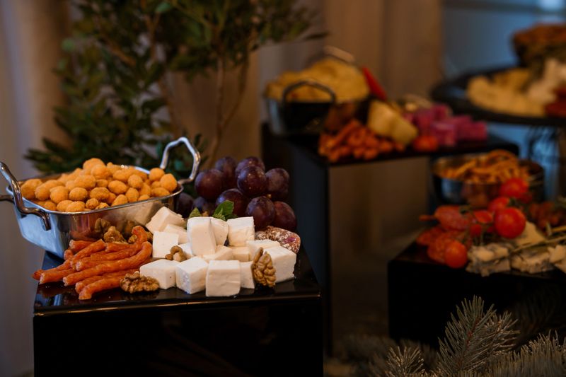 Exquisite Charcuterie and Cheese Display at a Festive Gathering.