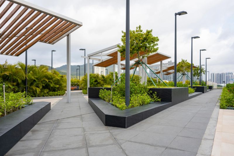 The resting area of the sky garden in modern cities