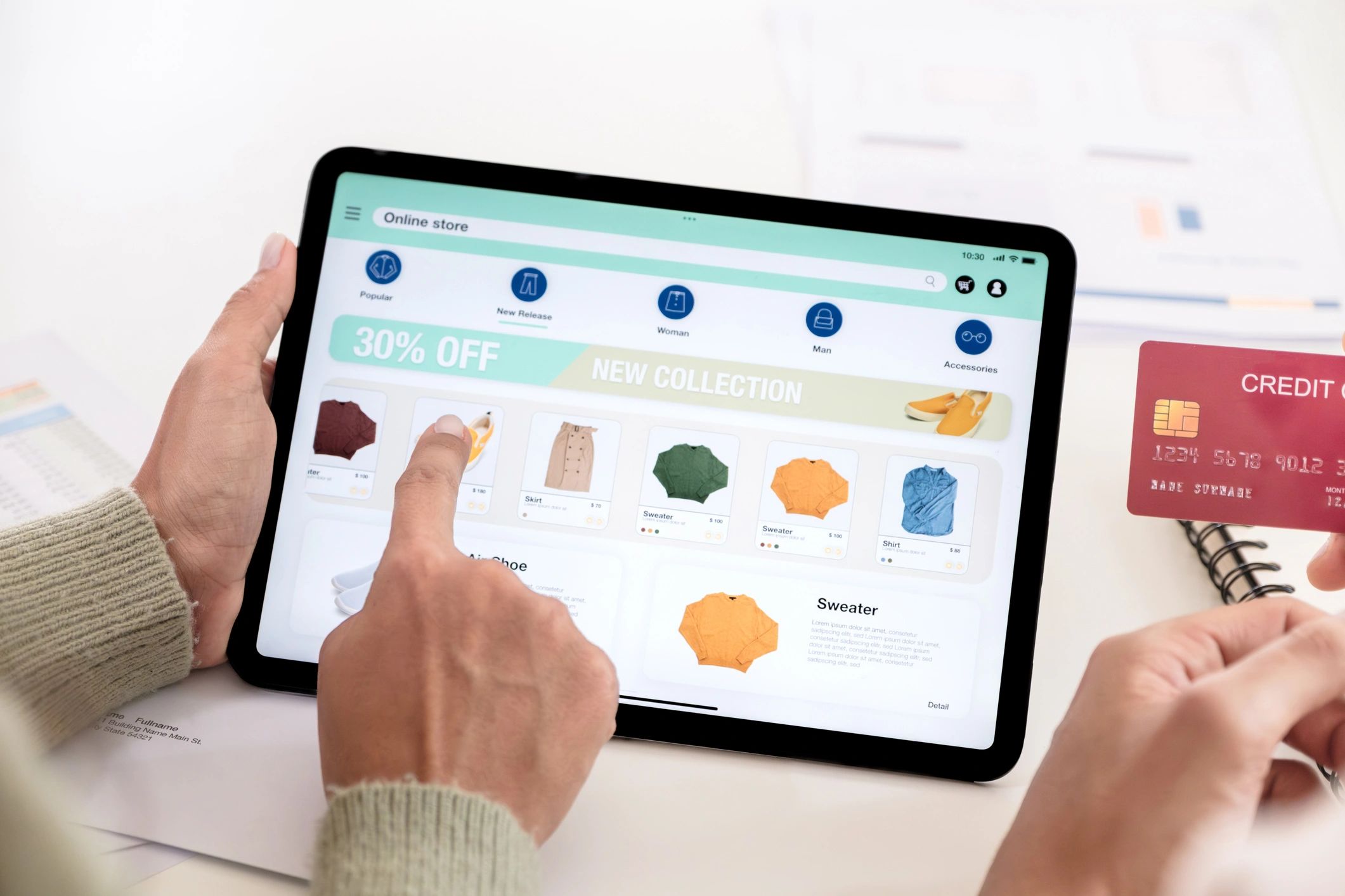 Customer choosing product