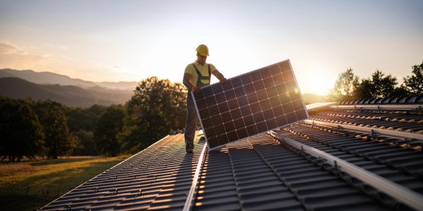 Solar panels on a sunny roof, ready to power your home.