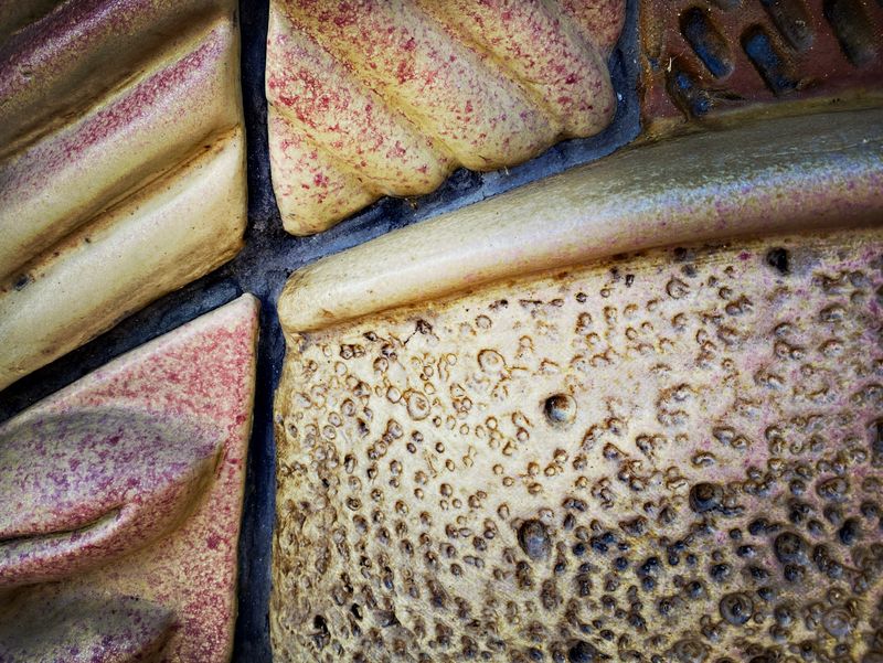 Antique Ceramic Wall Relief and Tiles