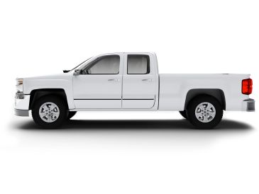 White truck with white background