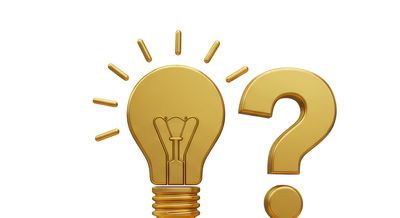 a bulb with question marks