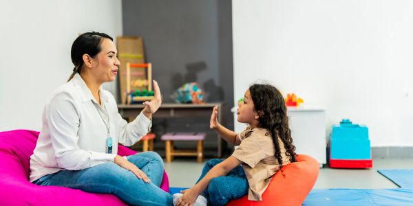 Speech therapy session in progress