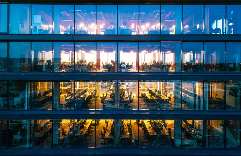 Empty Office Building After Work Hours