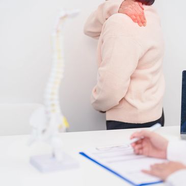 Healthcare checkup for woman suffering from Spain problem