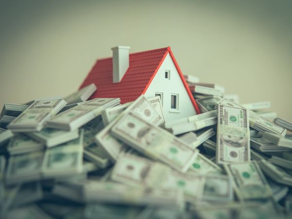 Picture of dollars kept together