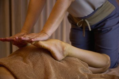 Traditional Thai Massage at Aura Thai Spa in Las Vegas performed by a licensed massage therapist.

