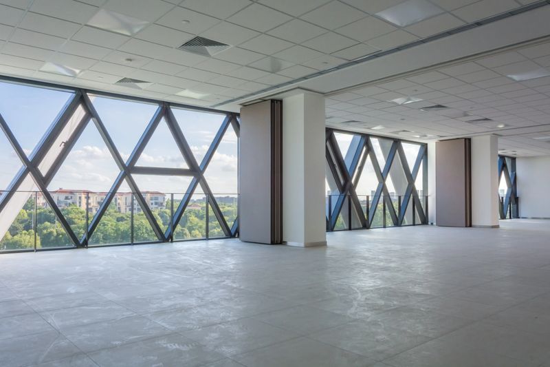 Bright and Spacious Modern Office Interior with Stunning Views