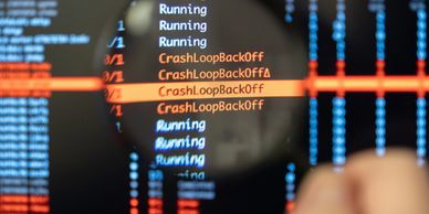 A computer screen showing monitoring of system events