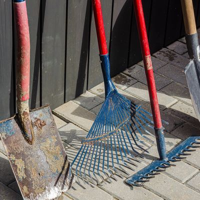 Wide assortment of landscaping supplies including mulch, stone, soil, and landscape materials at Sim