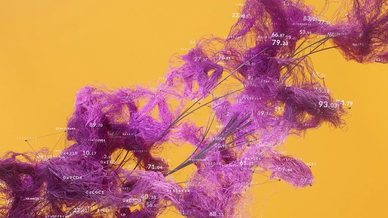 3d rendered image, perfectly usable for all kinds of topics related to fintech, machine learning, computer networks and data processing.