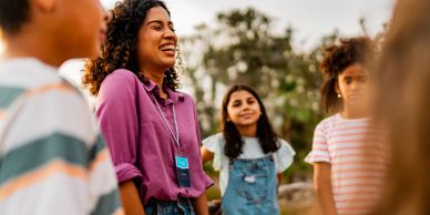 Group of kids enjoying time outdoors.