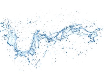 Splashing water in mid-air.