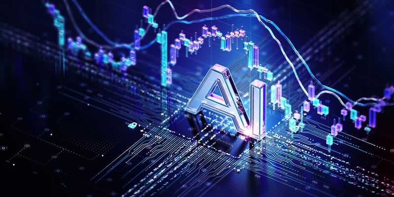 Ai trading concepts. 3D render