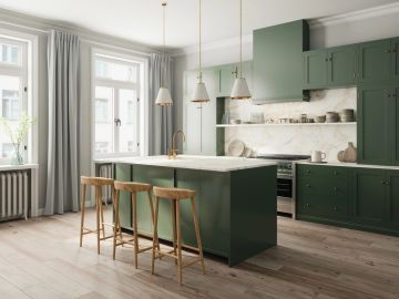 Elegant modern kitchen renovation.