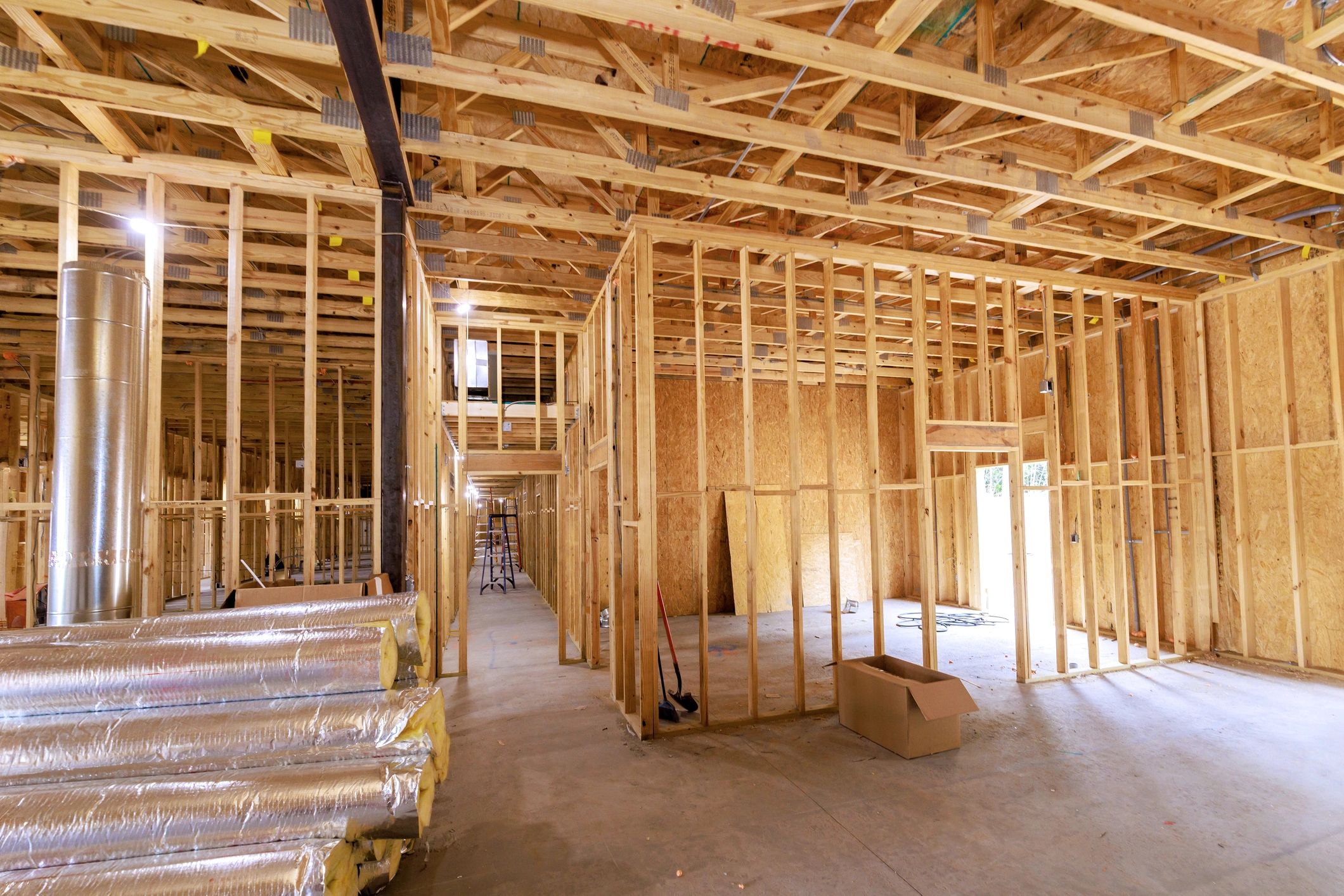 Framed in time to start Sheetrock 
