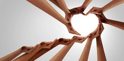 Hands forming a heart shape.