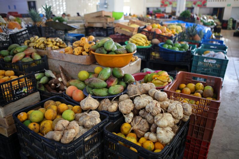Local fruits and vegetables at the market in Valladolid, Yucatan, Mexico